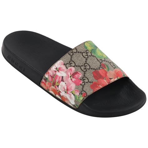 gucci shoes flower patch|Gucci slides with flowers.